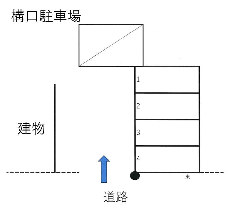 構口駐車場の駐車配置図