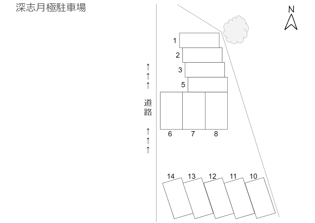 深志月極駐車場の駐車配置図