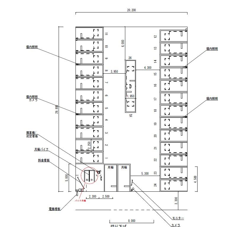 B-PARK6大宮桜木四丁目の駐車配置図