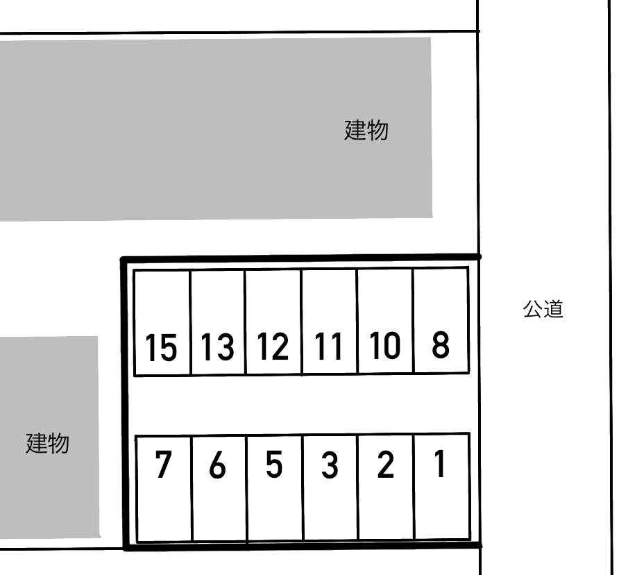 ＦＬＡＴ　ＯＵＴ　Ｚの駐車配置図