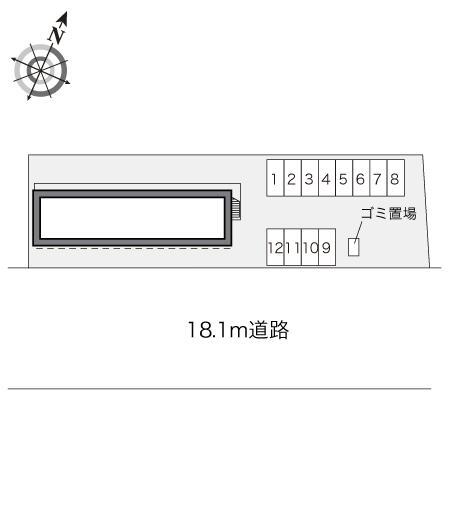 きじの里Ｅ(23044)の駐車配置図