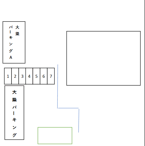 大築パーキングＢの駐車配置図