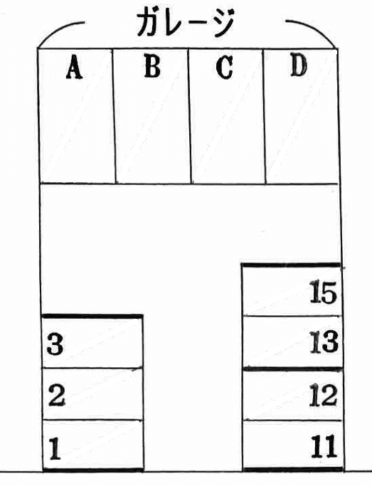 スマイルカーポート寺町の駐車配置図