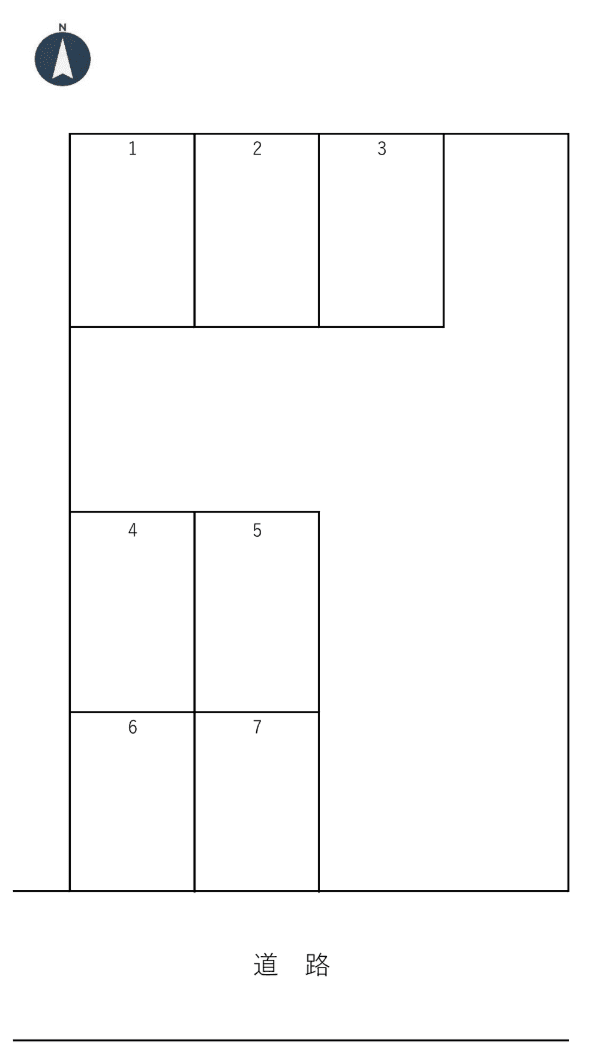 姥子山2-1006駐車場の駐車配置図