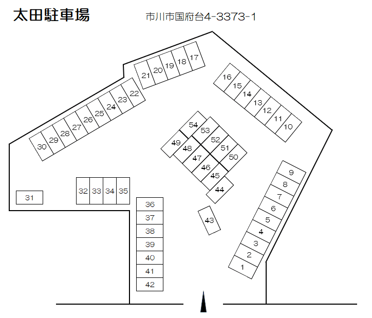 太田駐車場の駐車配置図