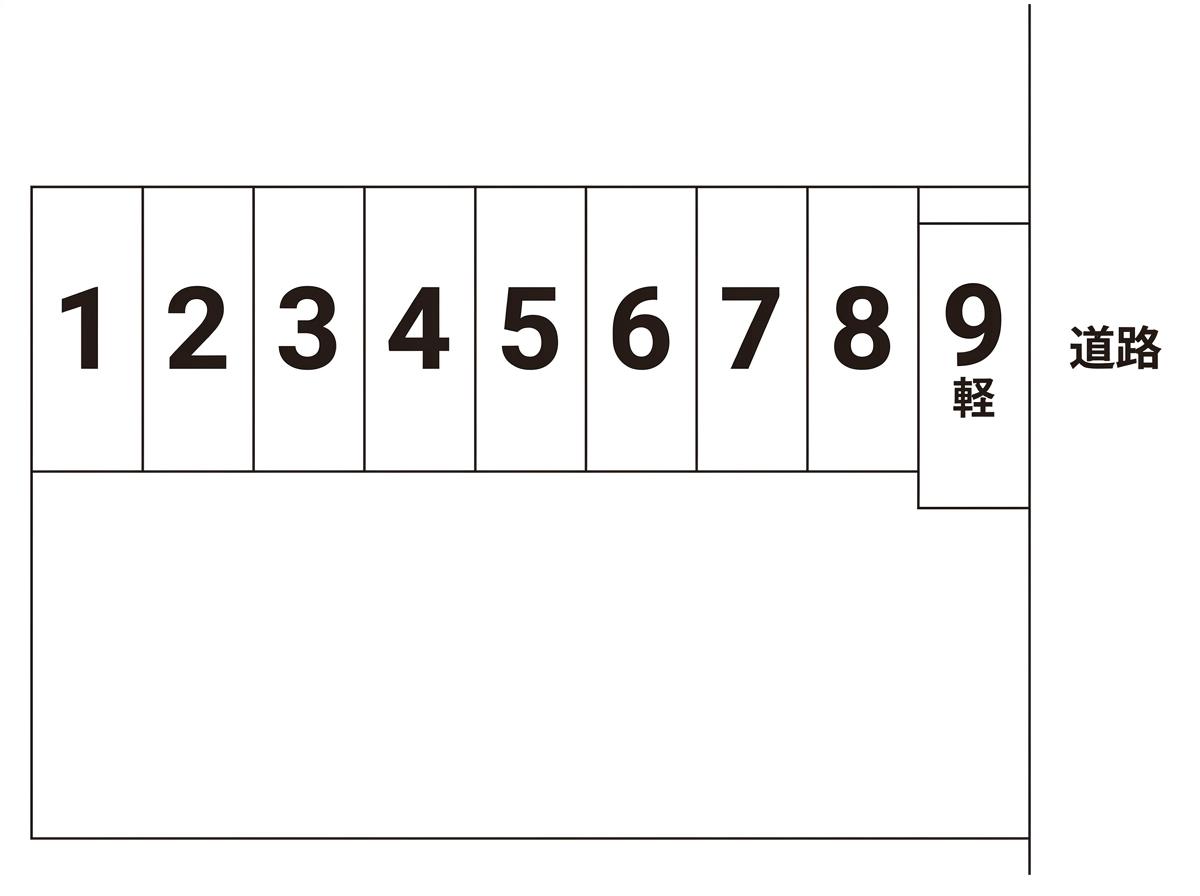 岡本祇園駐車場の駐車配置図