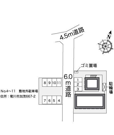 白岩(26104)　敷地外駐車場の駐車配置図