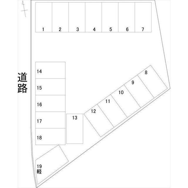 森山駐車場の駐車配置図