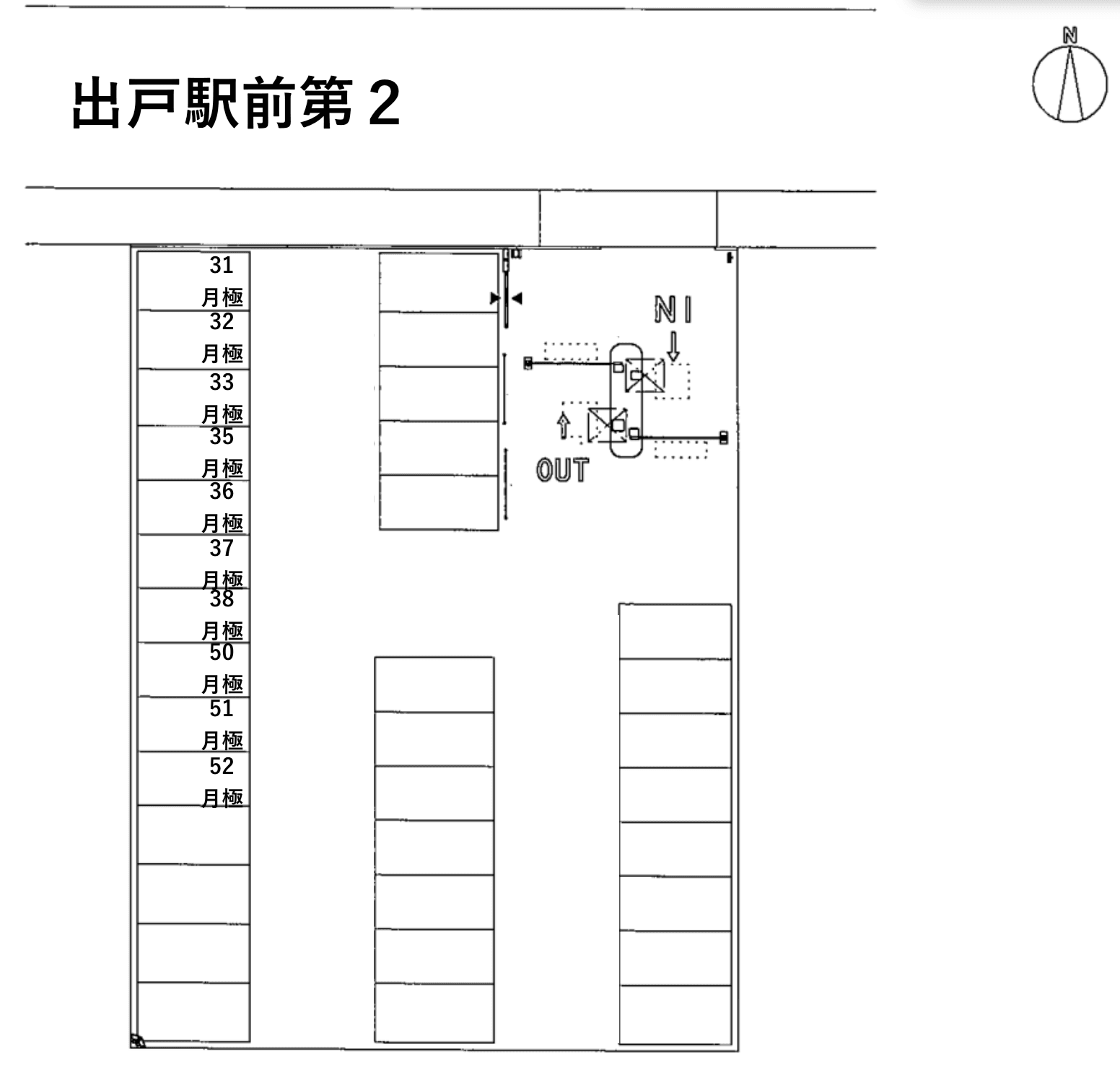 出戸駅前第２の駐車配置図
