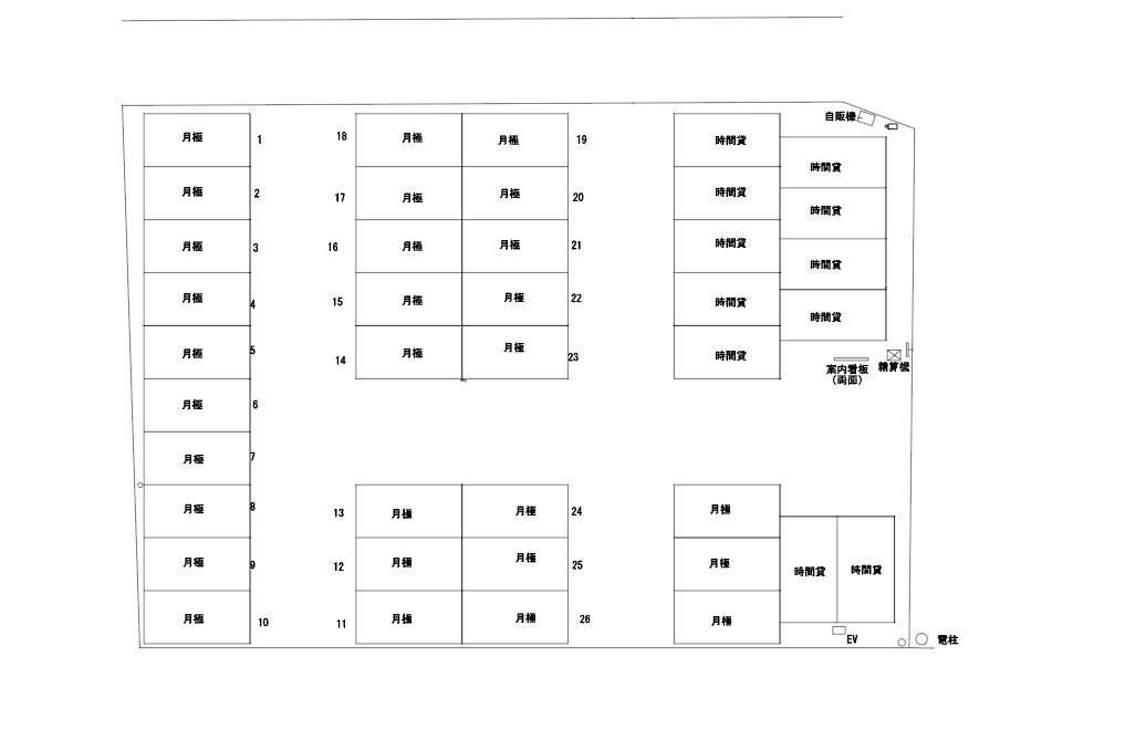 座間相武台第1の駐車配置図