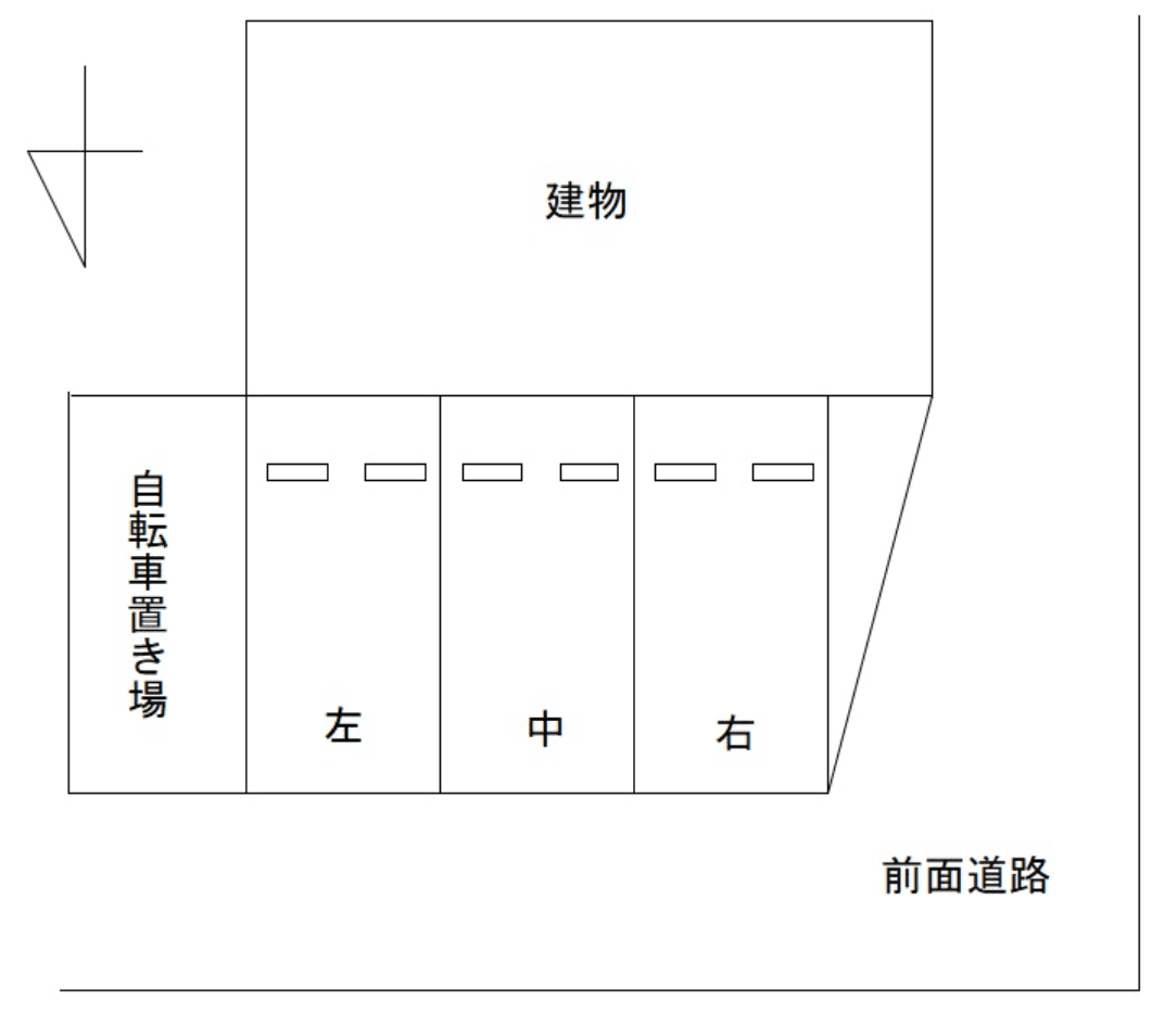 ＦＫサンハイツ厚木駐車場の駐車配置図