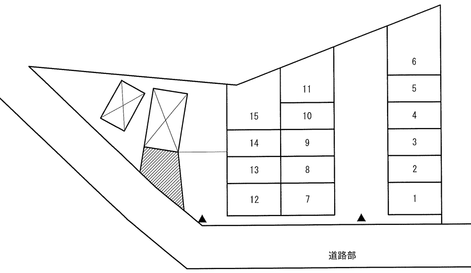 諏訪部駐車場の駐車配置図