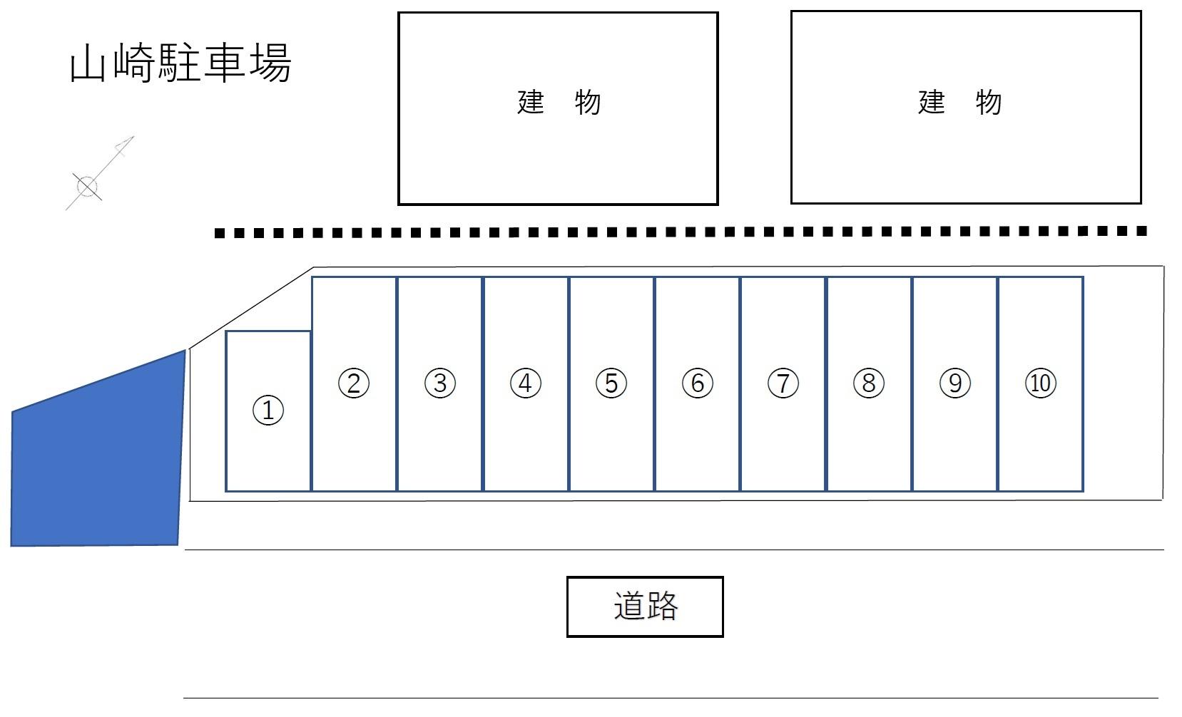 山崎駐車場の駐車配置図