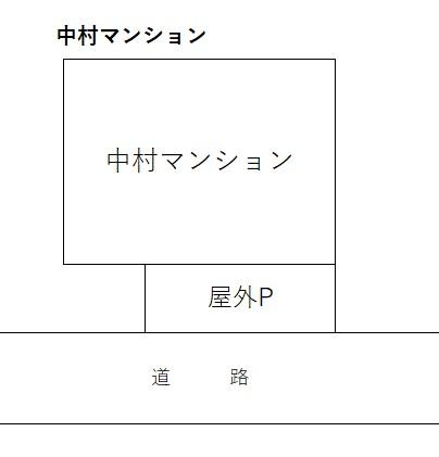 中村マンションの駐車配置図