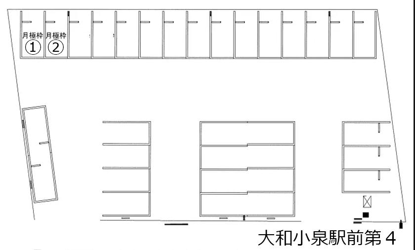 大和小泉駅前第４の駐車配置図