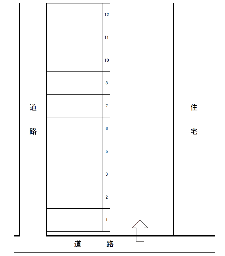 芳斉Hパーキングの駐車配置図