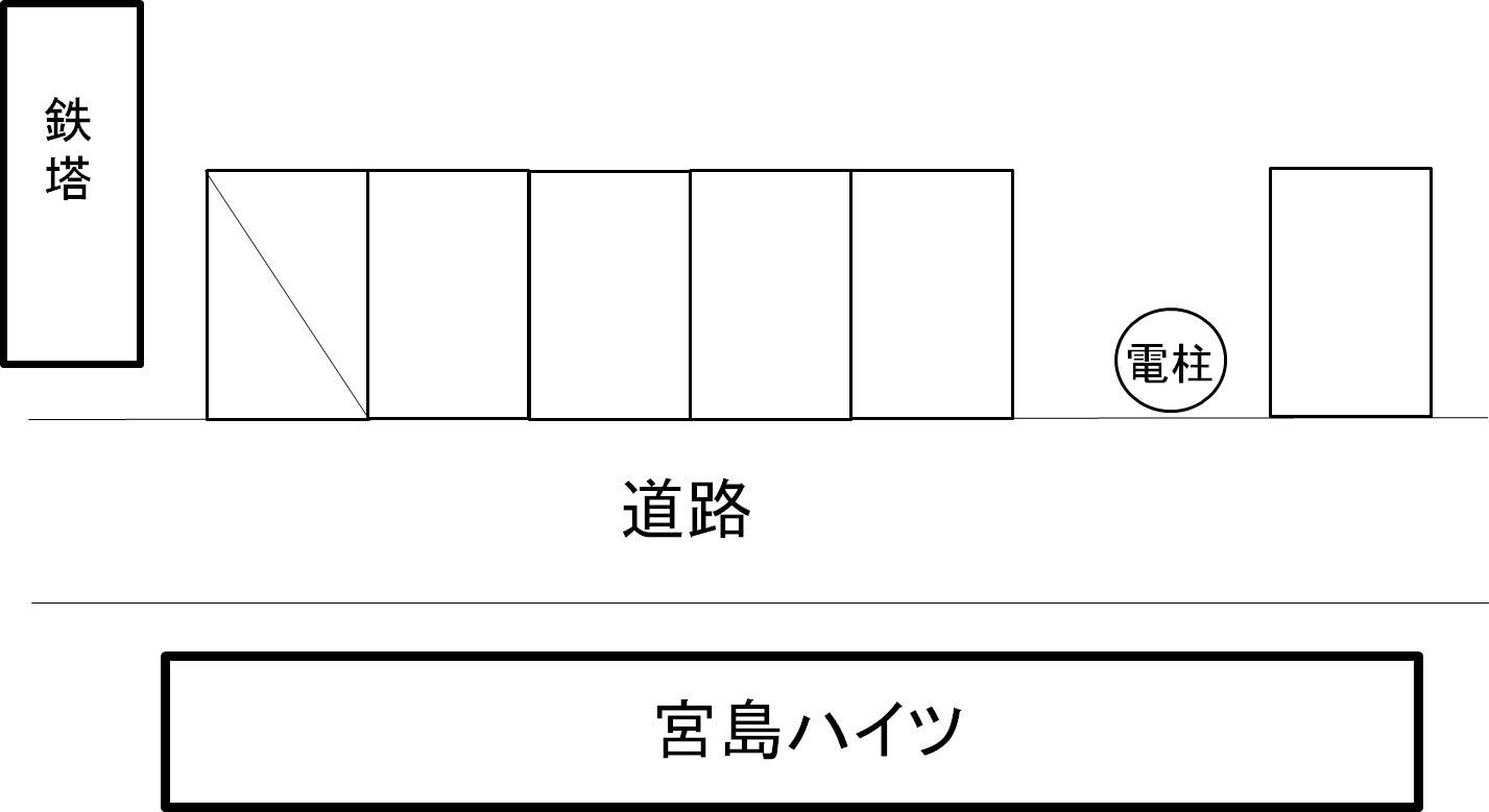 Ｏ様船町月極駐車場の駐車配置図