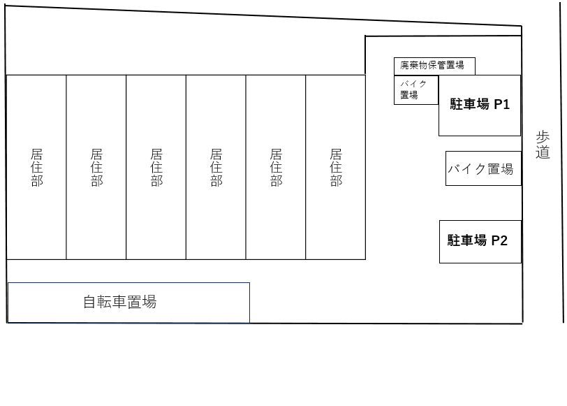 ARCOBALENO SHIMURASAKAUEの駐車配置図