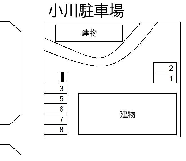 小川(セリシール)駐車場の駐車配置図