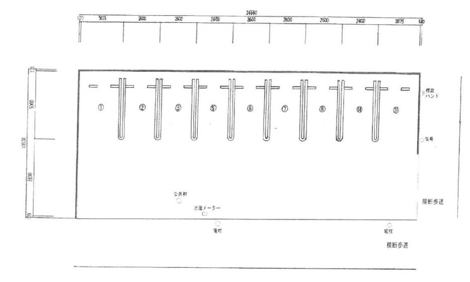 M'sパーキングの駐車配置図