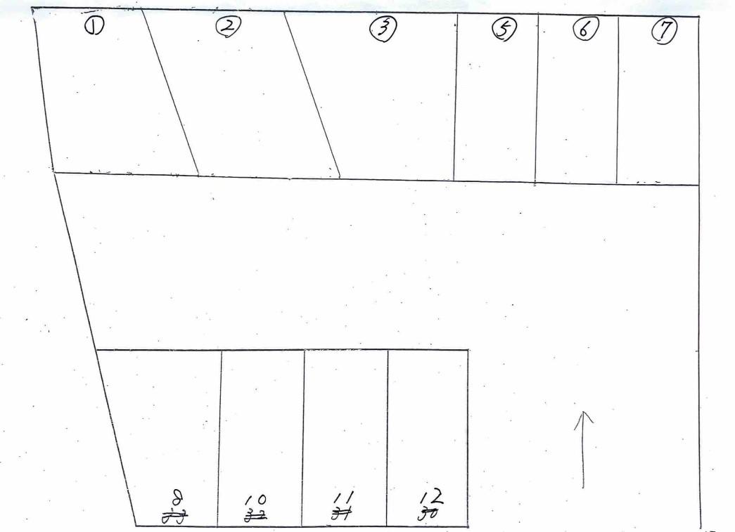 石井第1駐車場の駐車配置図