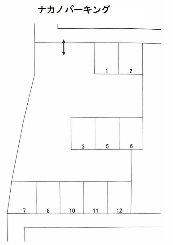 ナカノパーキングの駐車配置図
