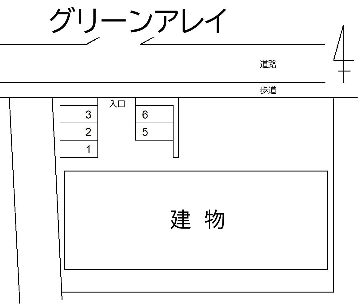 グリーンアレイの駐車配置図