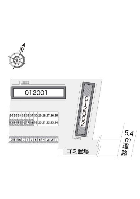 メゾンヒラツカＢ(12002)の駐車配置図