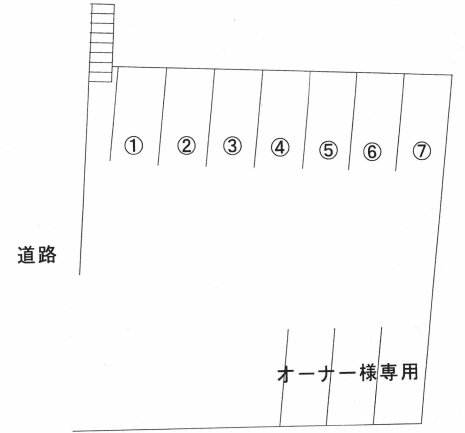 山ノ堂町パーキングの駐車配置図