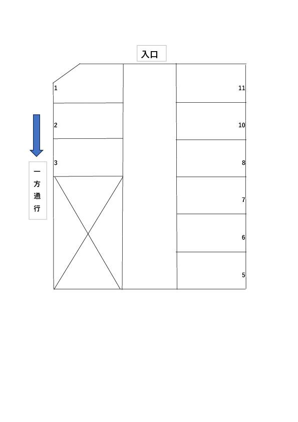 仙波ＯＭパーキングの駐車配置図