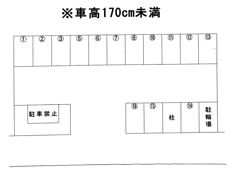 サンハイツ山本パーキングの駐車配置図