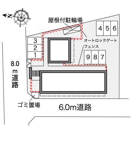 萬市(36128)の駐車配置図
