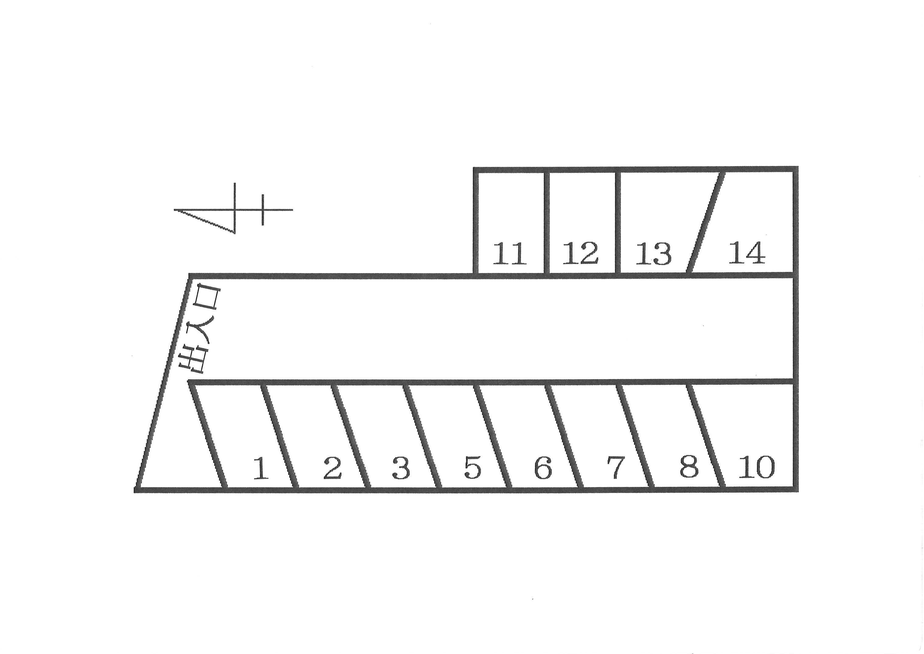 南仲之切町①の駐車配置図