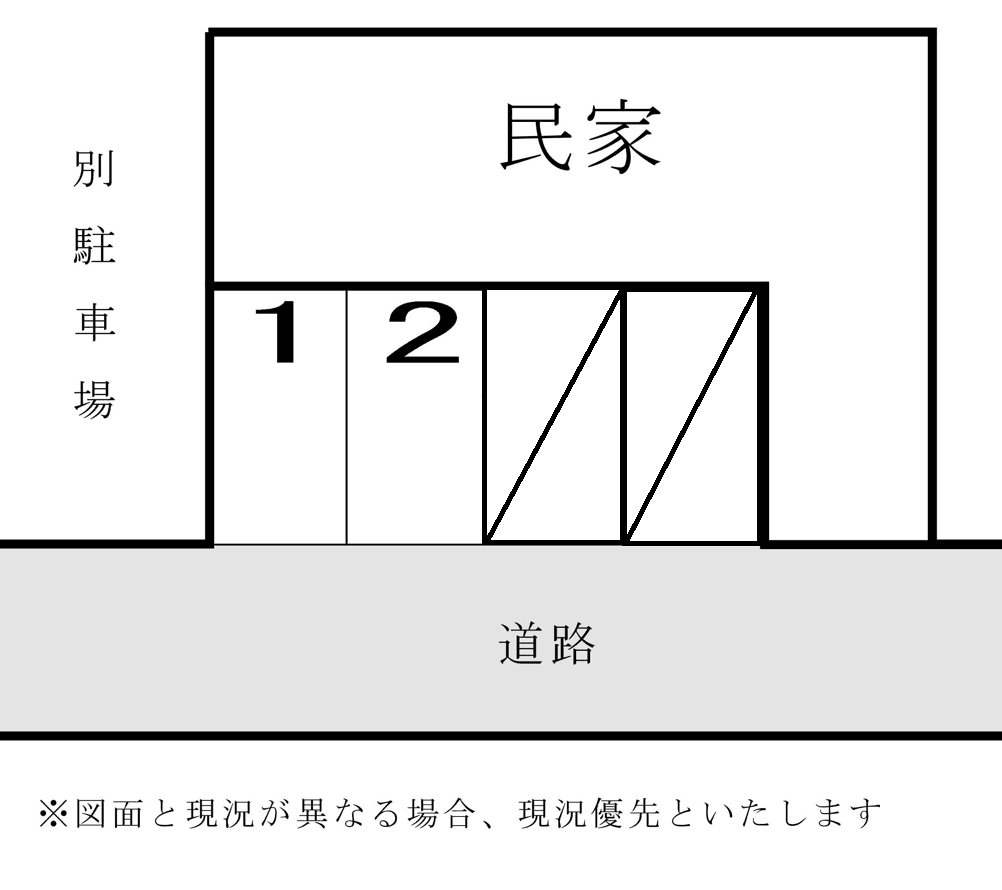 トゥエンティーワン駐車場の駐車配置図