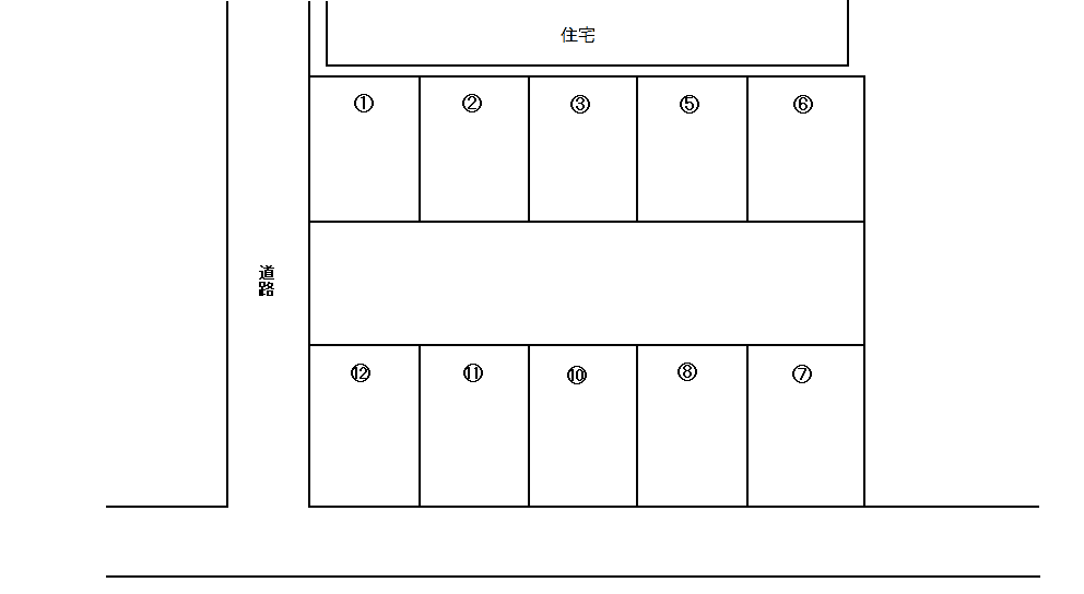 雁ノ巣西駐車場の駐車配置図