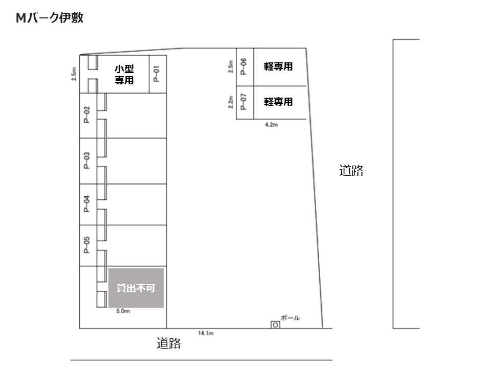 Ｍパーク伊敷の駐車配置図