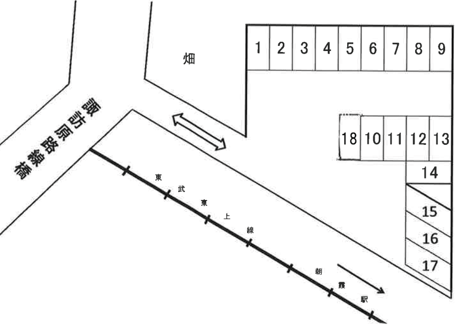Ｄパーキングの駐車配置図