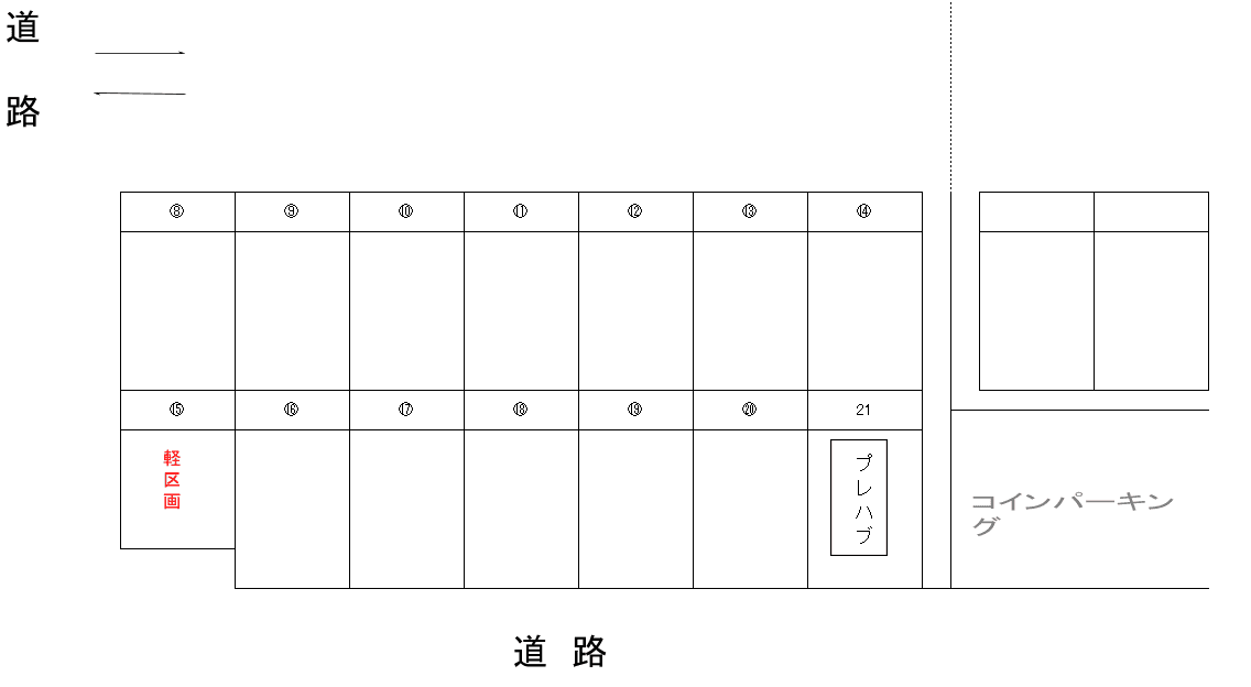 三友パーキングⅡの駐車配置図