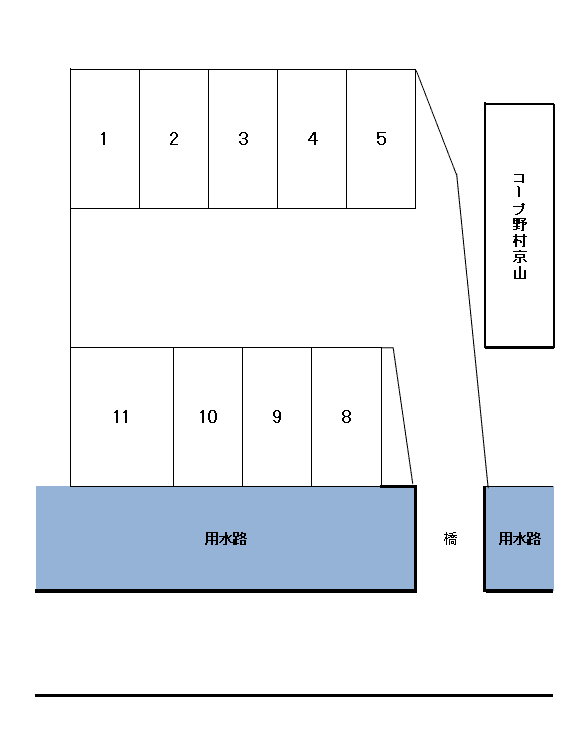 京山駐車場の駐車配置図