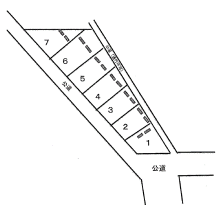 川向駐車場の駐車配置図