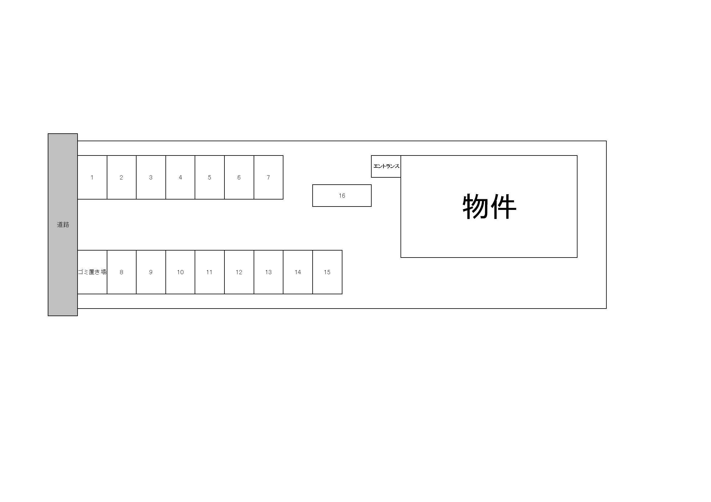 ウィスタリア駐車場の駐車配置図