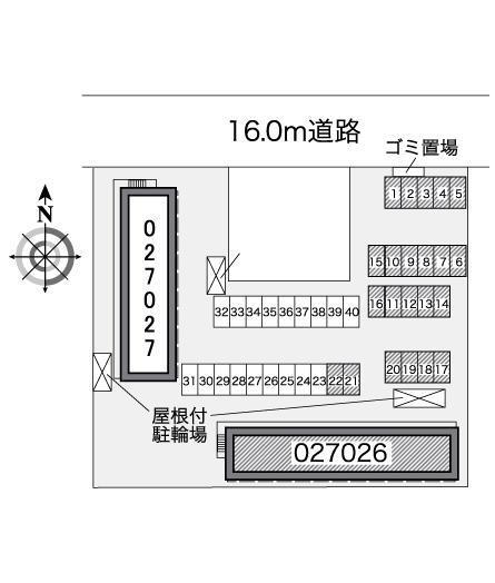 ルーナ(27026)の駐車配置図