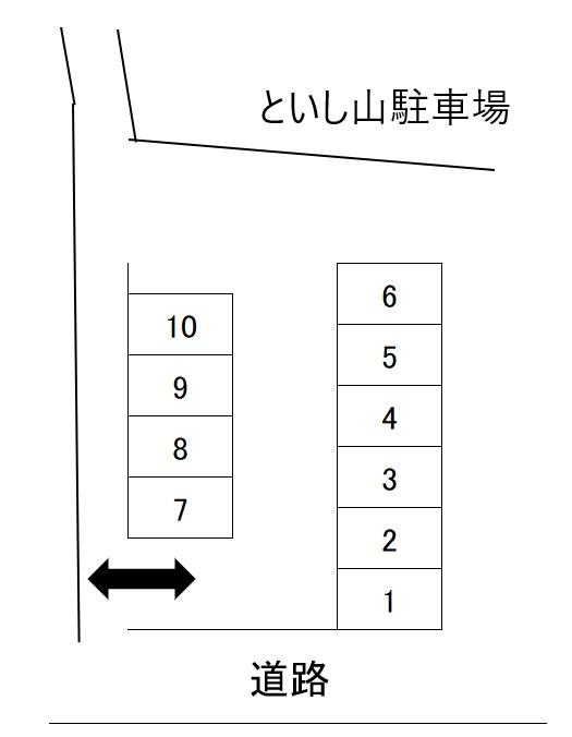 といし山駐車場の駐車配置図