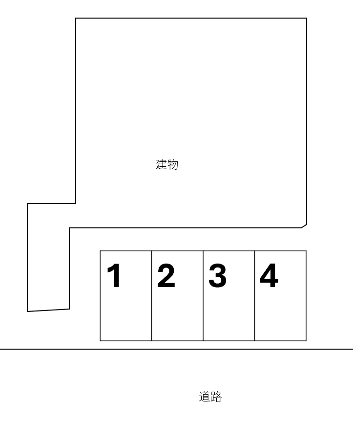 ユニーグレイスの駐車配置図