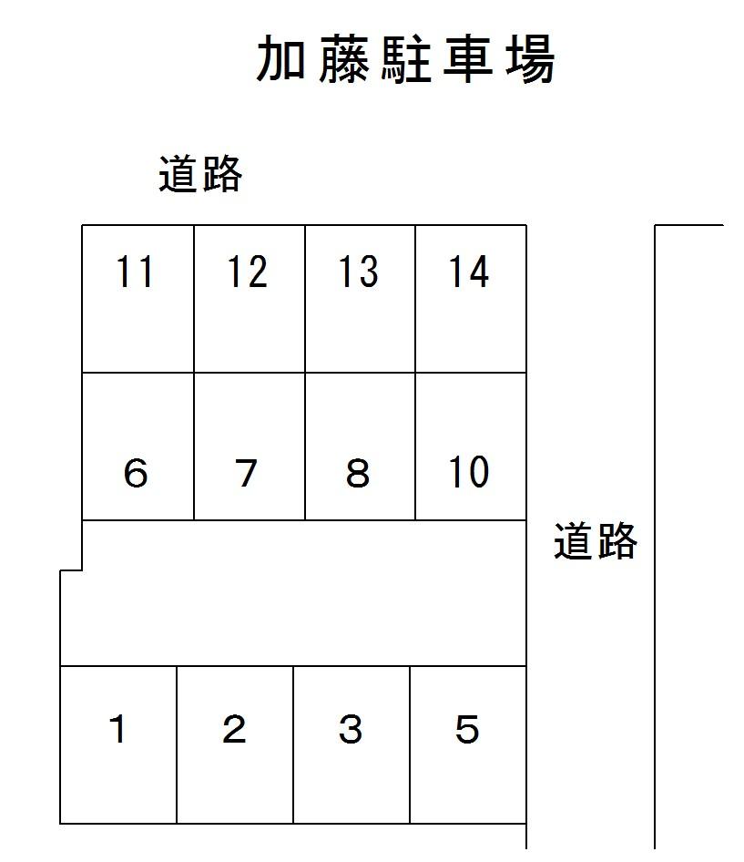 加藤駐車場の駐車配置図