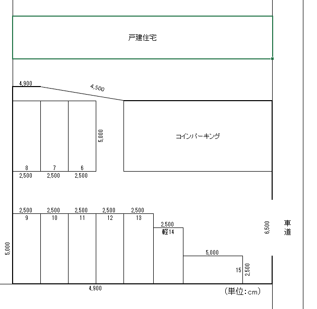 第１７５駐車場の駐車配置図