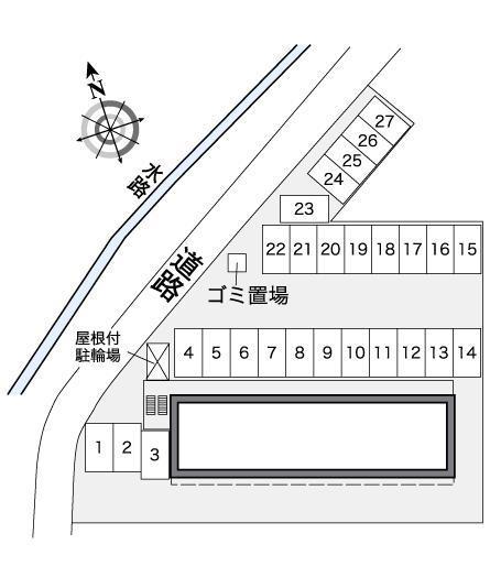 ＣＬＯＶＥＲ(36952)の駐車配置図