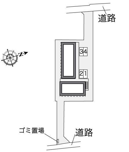 メルベーユⅢ(35488)の駐車配置図