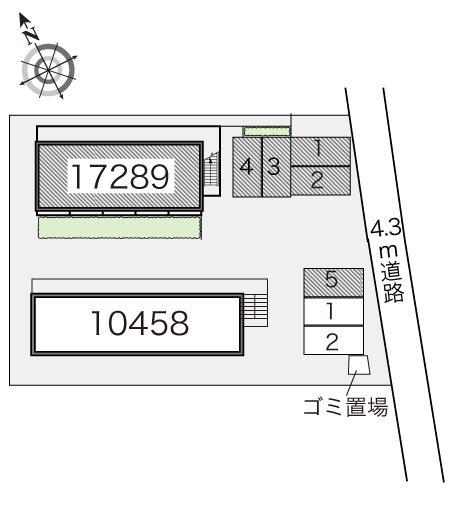 ＣｅｎｔｅｒＣｏｕｒｔ(17289)の駐車配置図