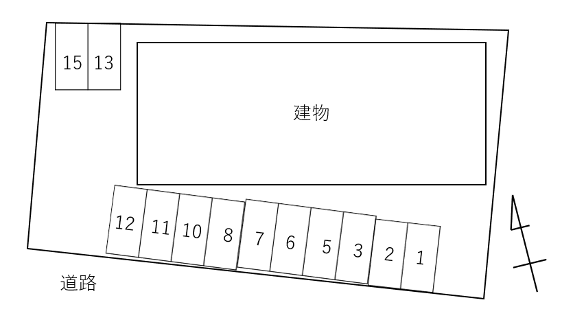 ＭＡＹ別駐車場の駐車配置図